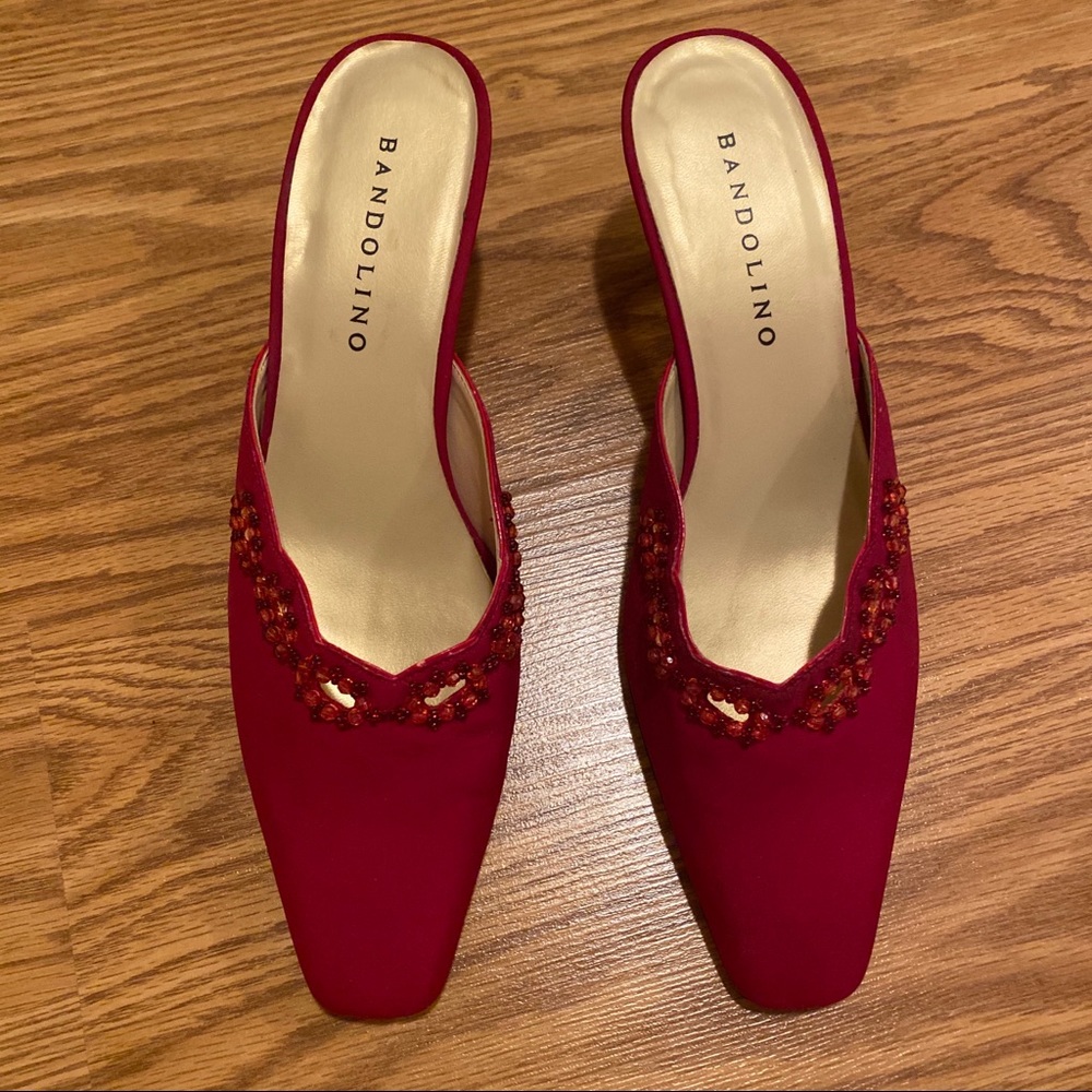 Bandolino Mules with Beaded Design